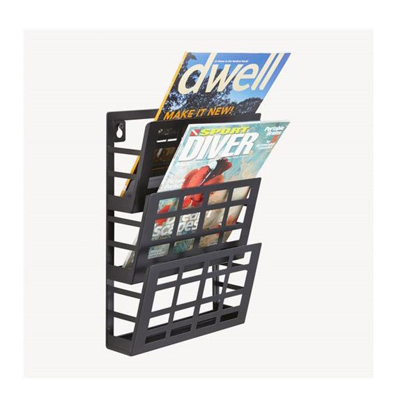 Grid Wall Mounted Magazine Rack – 3 Tray. Ideal for displaying your subscription magazines from DLT Magazines